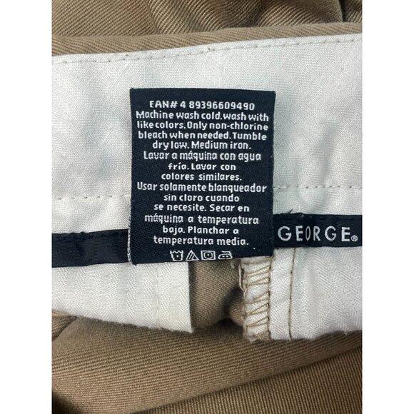 George Men's Mocha Chip Cotton Chino Formal Suit Pants 34"x29" GM00205 USED - Picture 4 of 7